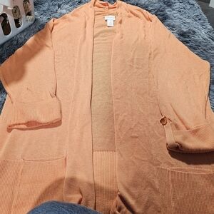 Chico's Vibrant Orange Cardigan Sweater
